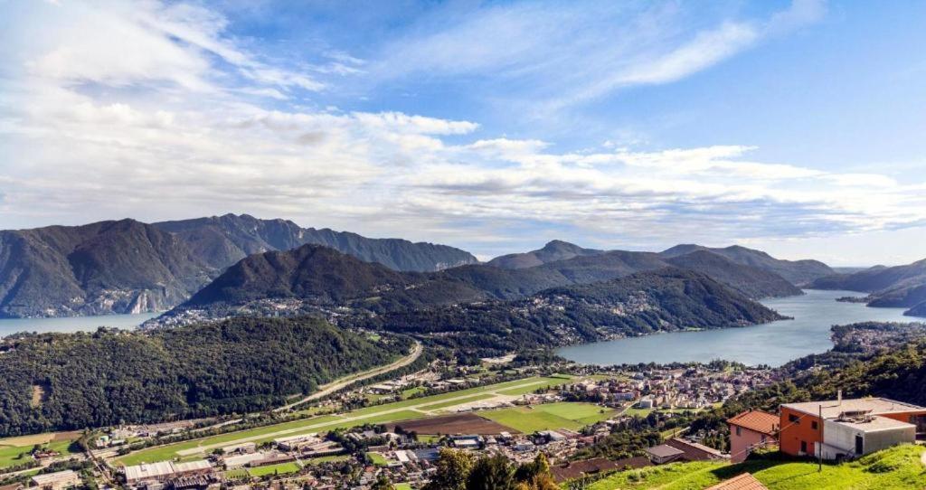 The View Cademario Lake Lugano Apartment With Private Parking & Self Check-In Eksteriør billede